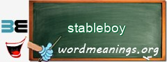 WordMeaning blackboard for stableboy